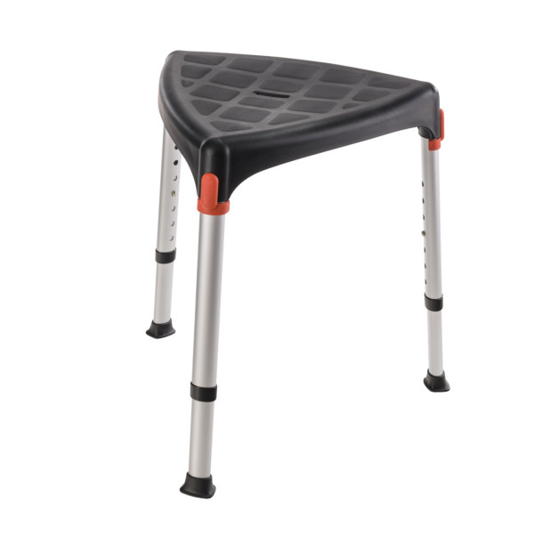 Κάθισμα Μπάνιου Αλουμινίου Τρίγωνο Αδιάβροχο SuperOrtho Black